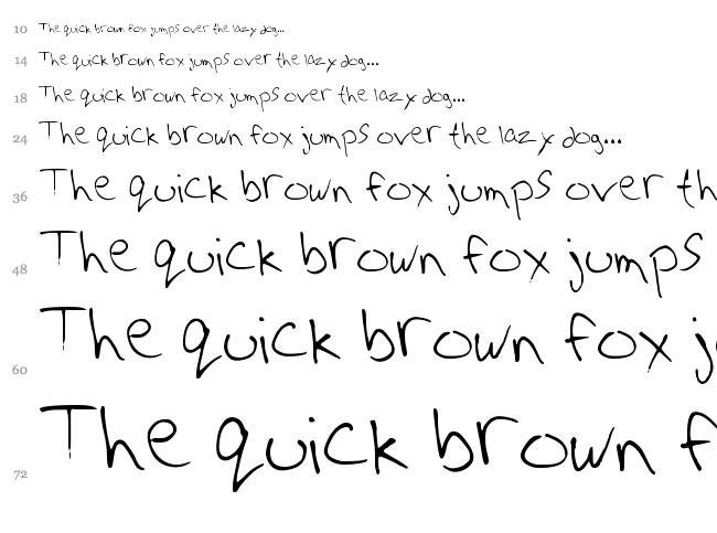 CD Writing font waterfall